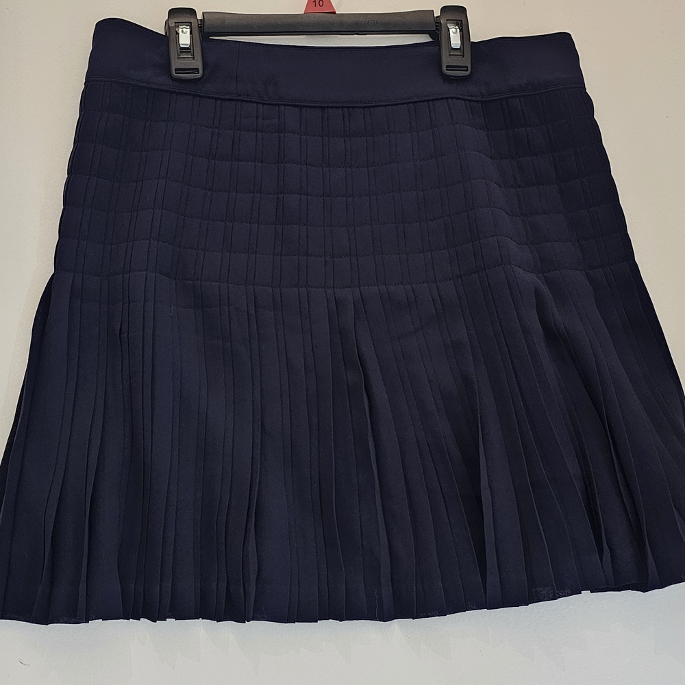 J. Crew Navy Mini Pleated Skirt - Picture 1 of 3